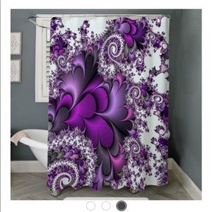 Shower Curtain. Purple/White. Gently Used.